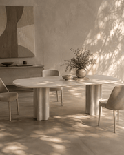 Moon Dining Table 240 - Matte Beige