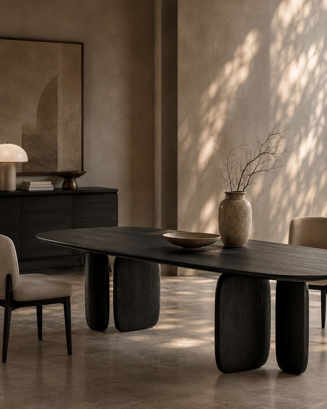 Underline 280 Dining Table - Black Oak
