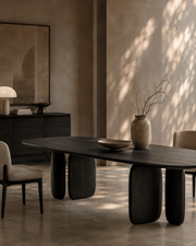 Underline 280 Dining Table - Black Oak
