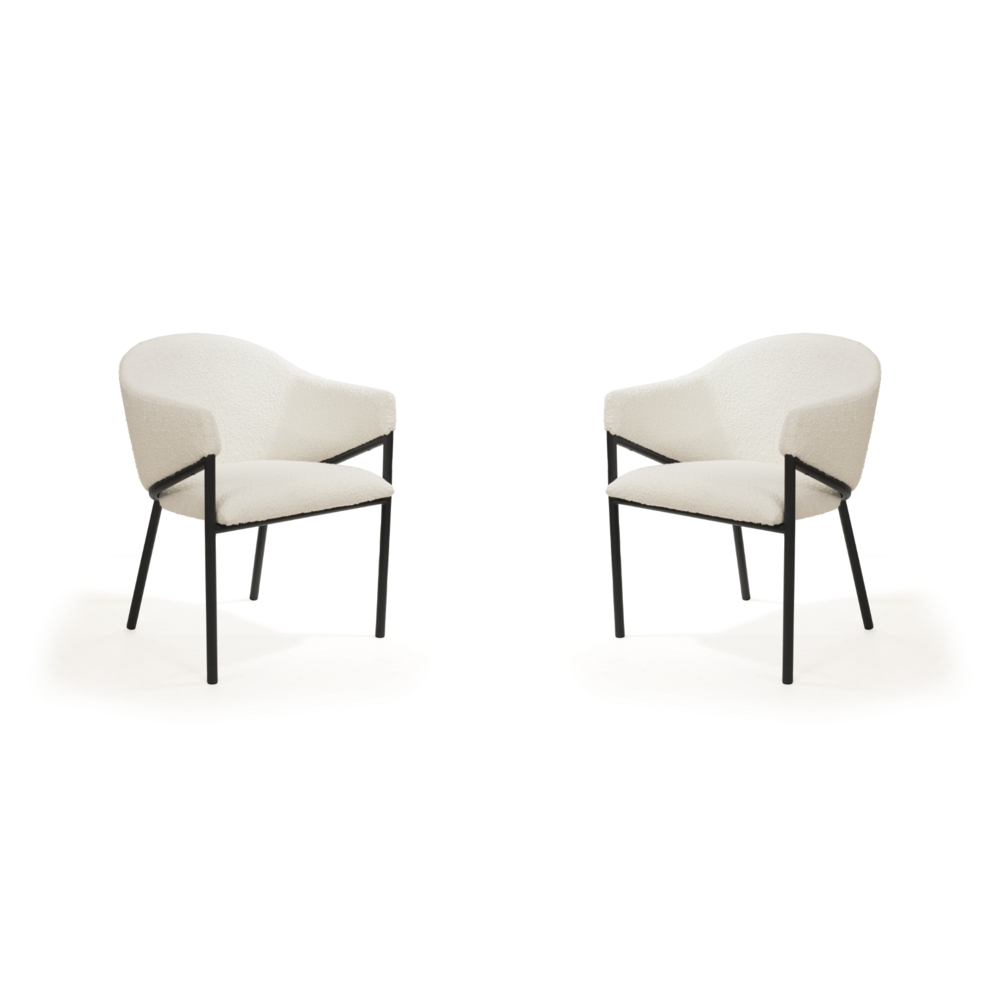 Aidan Armchair - Polar Bouclé - Set of 2