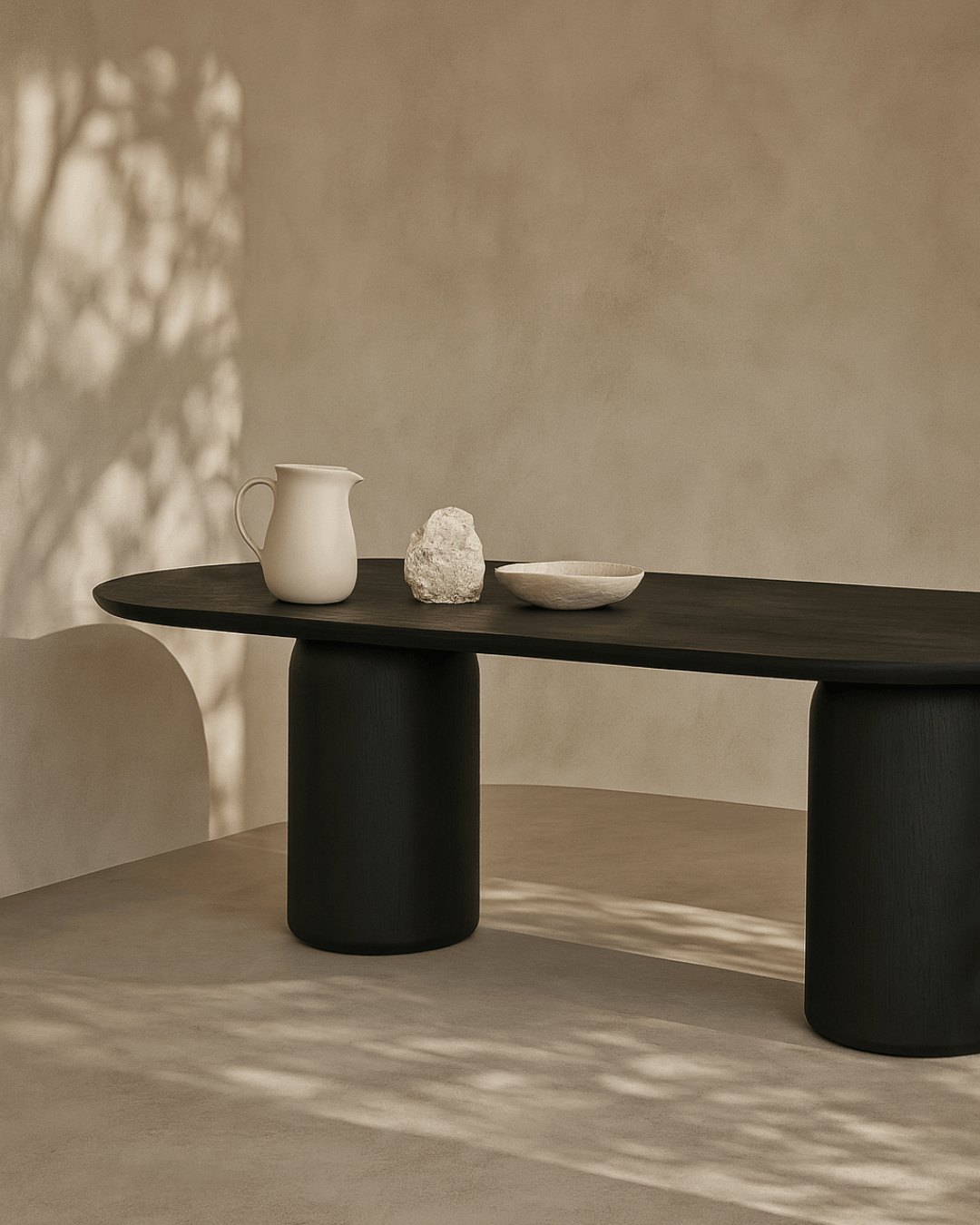 Basilca Dining Table 270 - Matte Black – TimberHolm