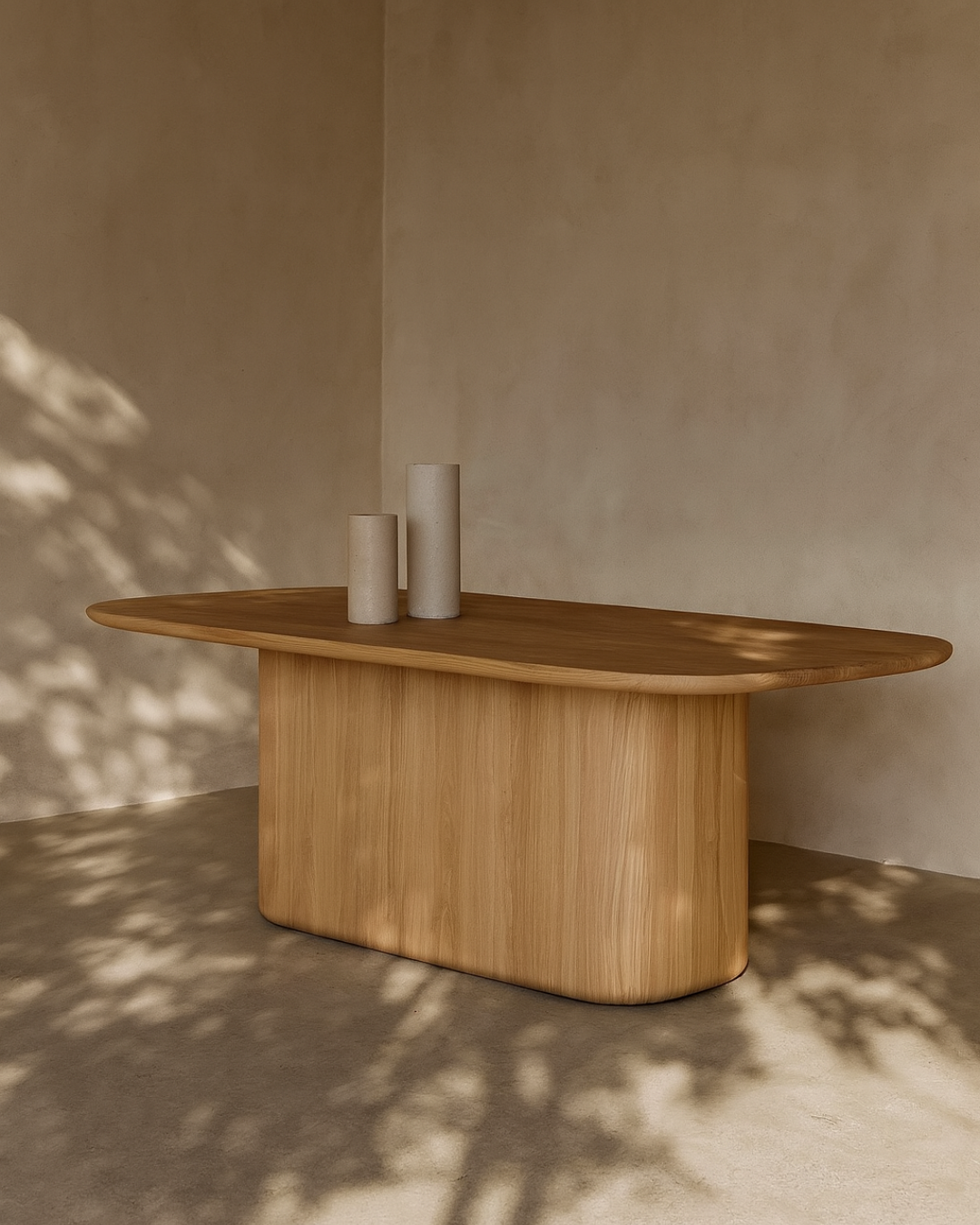 Berwick Dining Table - Single Pedestal - Ash Oak