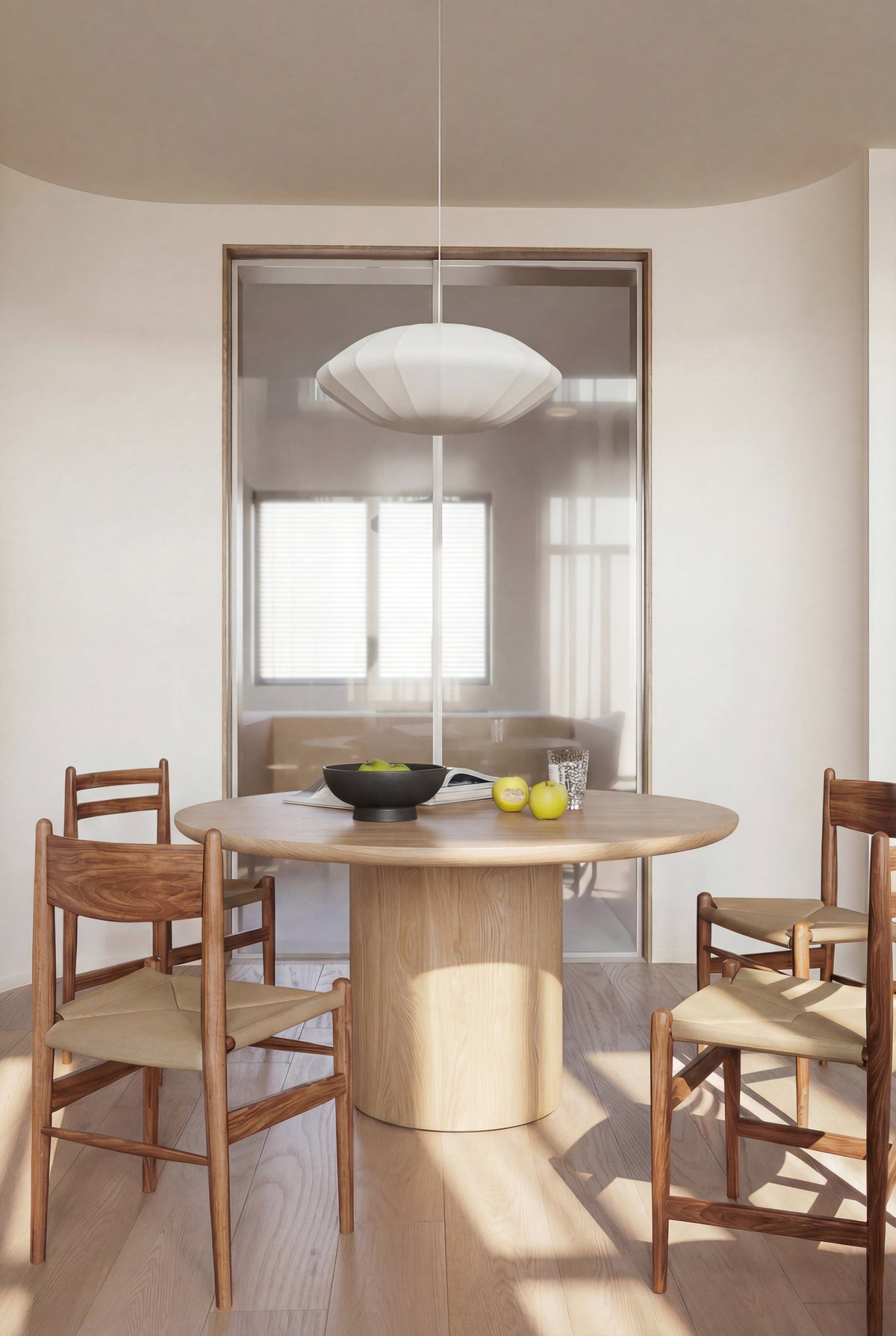 Berwick Dining Table - Single Pedestal - Ash Oak