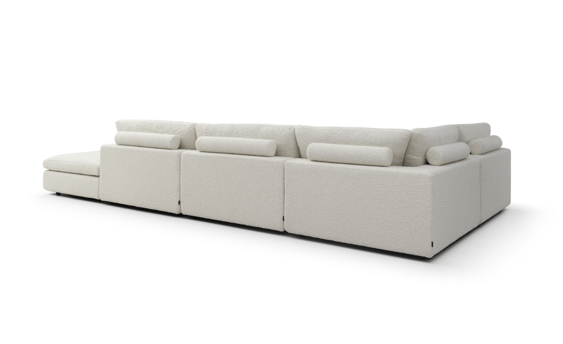 Blanco 5 Piece Modular Sofa - Chex Polar Boucle
