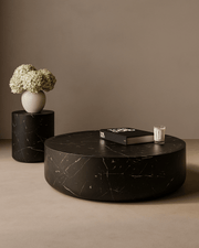 Ciladro Coffee Table - Faux Black Marble - Large
