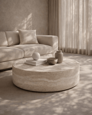 Ciladro Coffee Table - Faux Travertine - Large