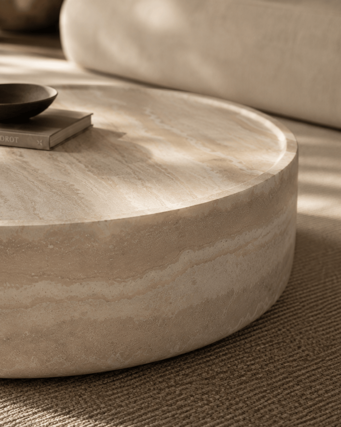 Ciladro Coffee Table - Faux Travertine - Medium