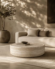 Ciladro Coffee Table - Faux Travertine - Medium