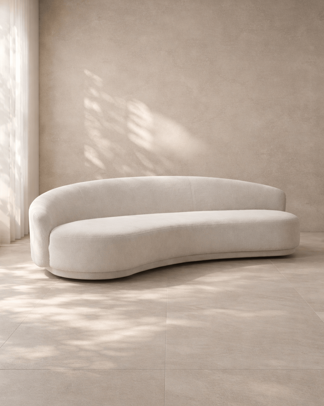 Cove 4-Seater Sofa - Avery Velour Cream