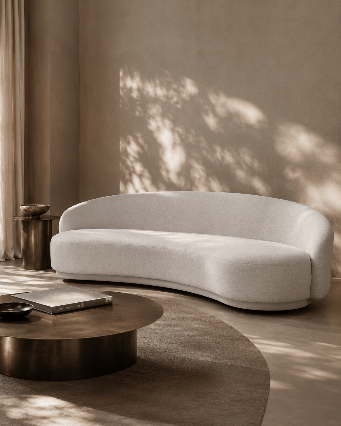 Cove 4-Seater Sofa - Avery Velour Cream