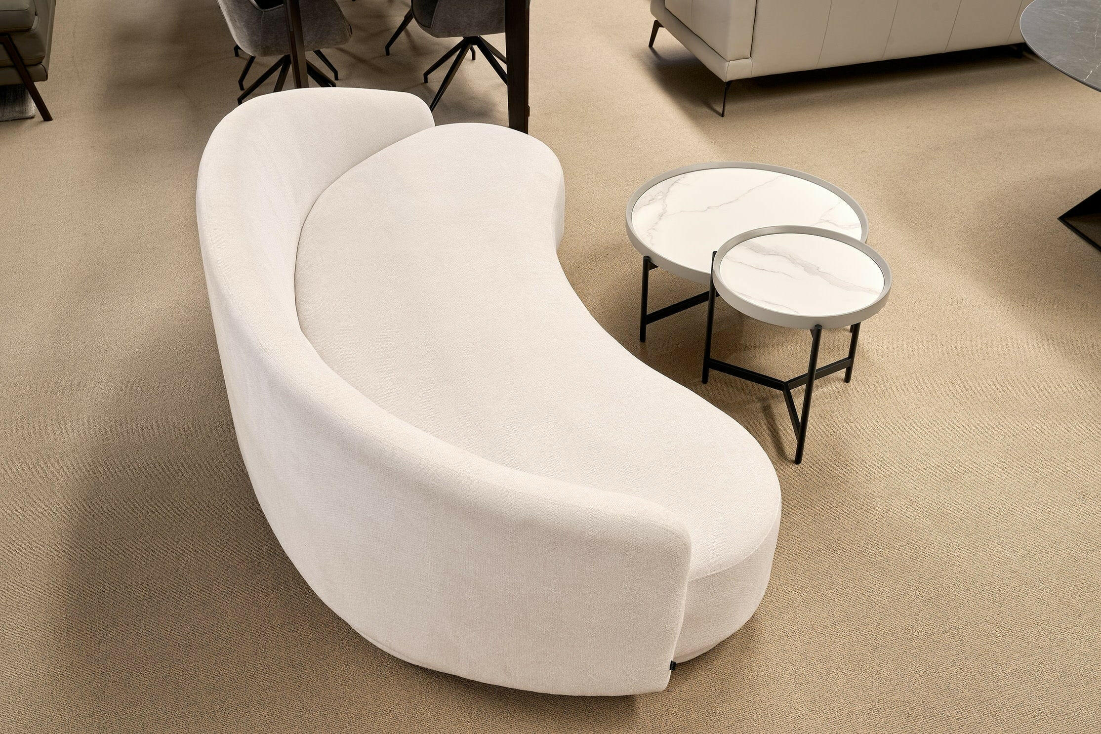 Cove 4-Seater Sofa - Avery Velour Cream