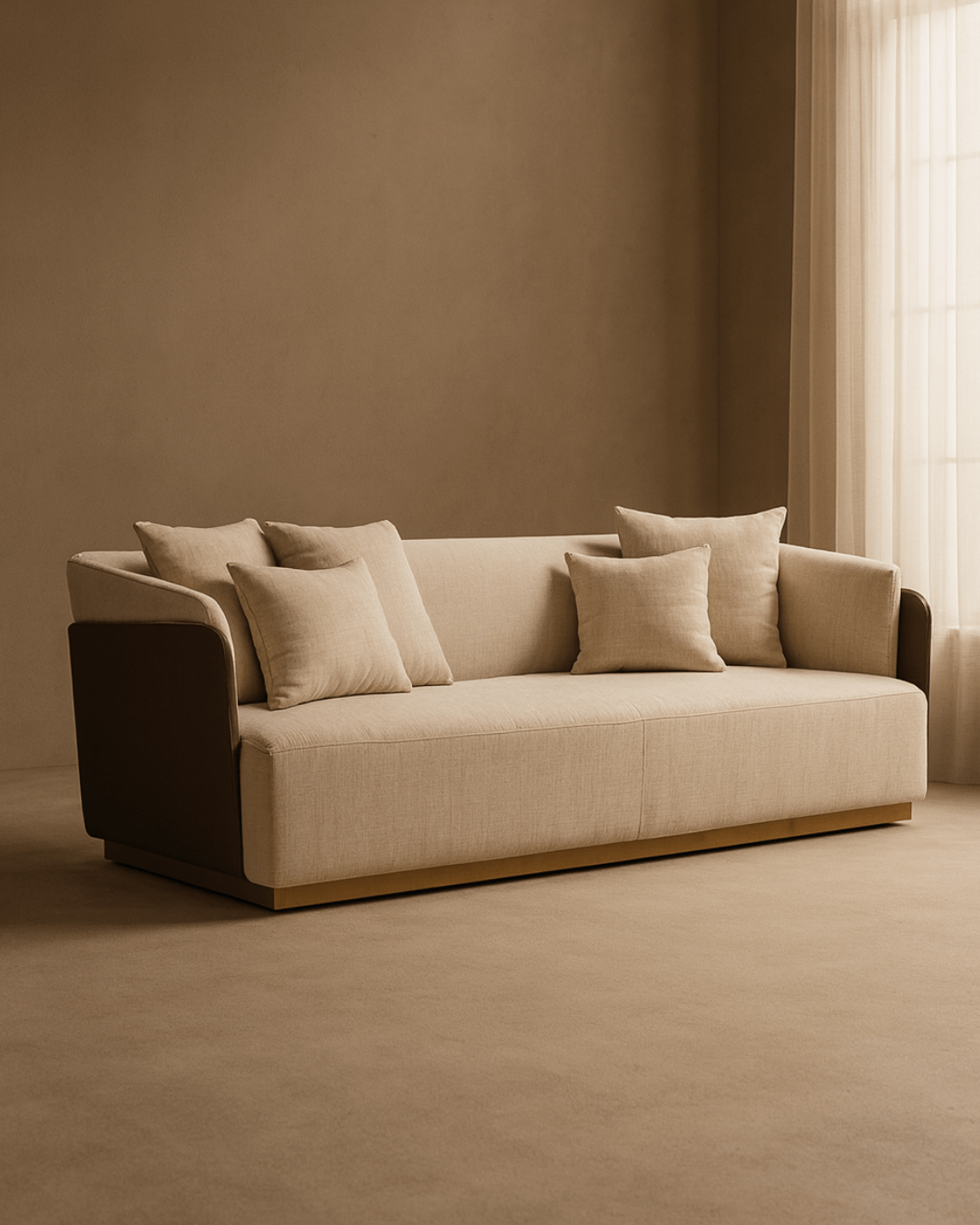 Gemma 4-Seater Sofa - Olive