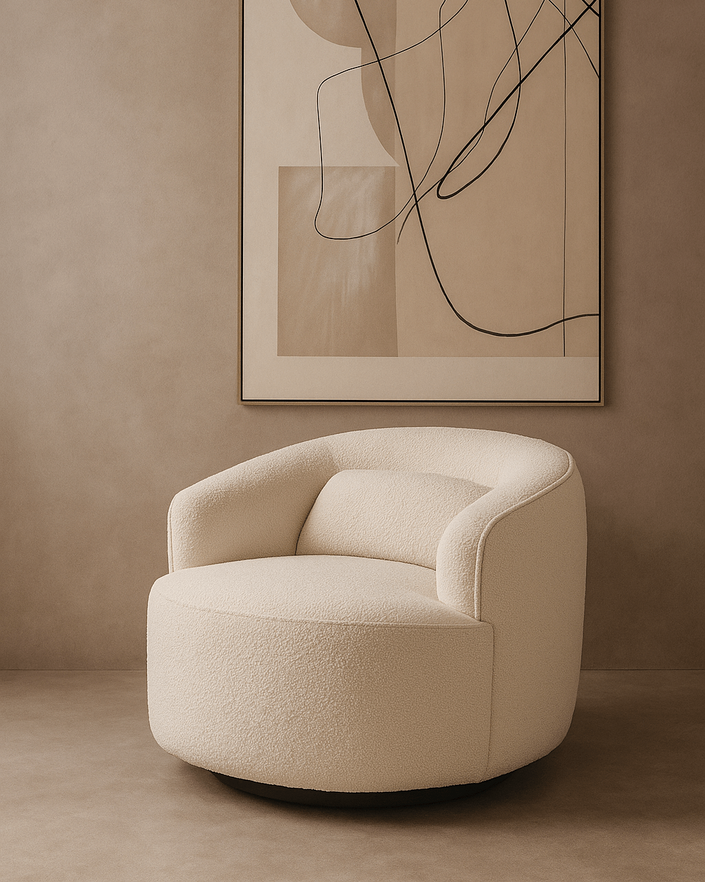 Grace Swivel Chair - Polar Bouclé