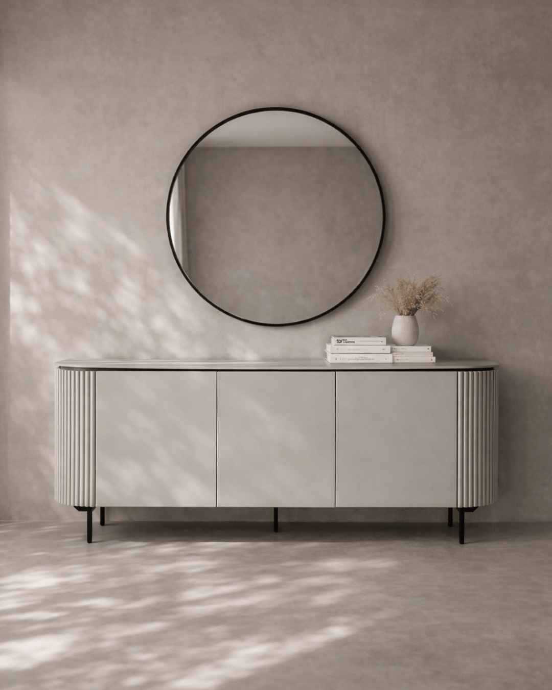 Lantine Buffet - Matte Light Grey
