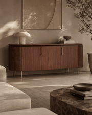 Lantine Buffet – Walnut & Brass