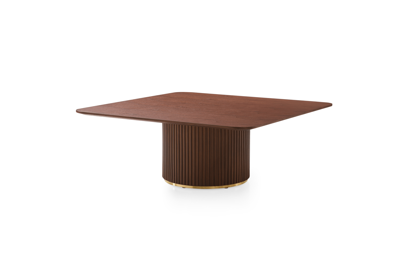 Tommy Franks Lantine Coffee Table - Walnut & Brass
