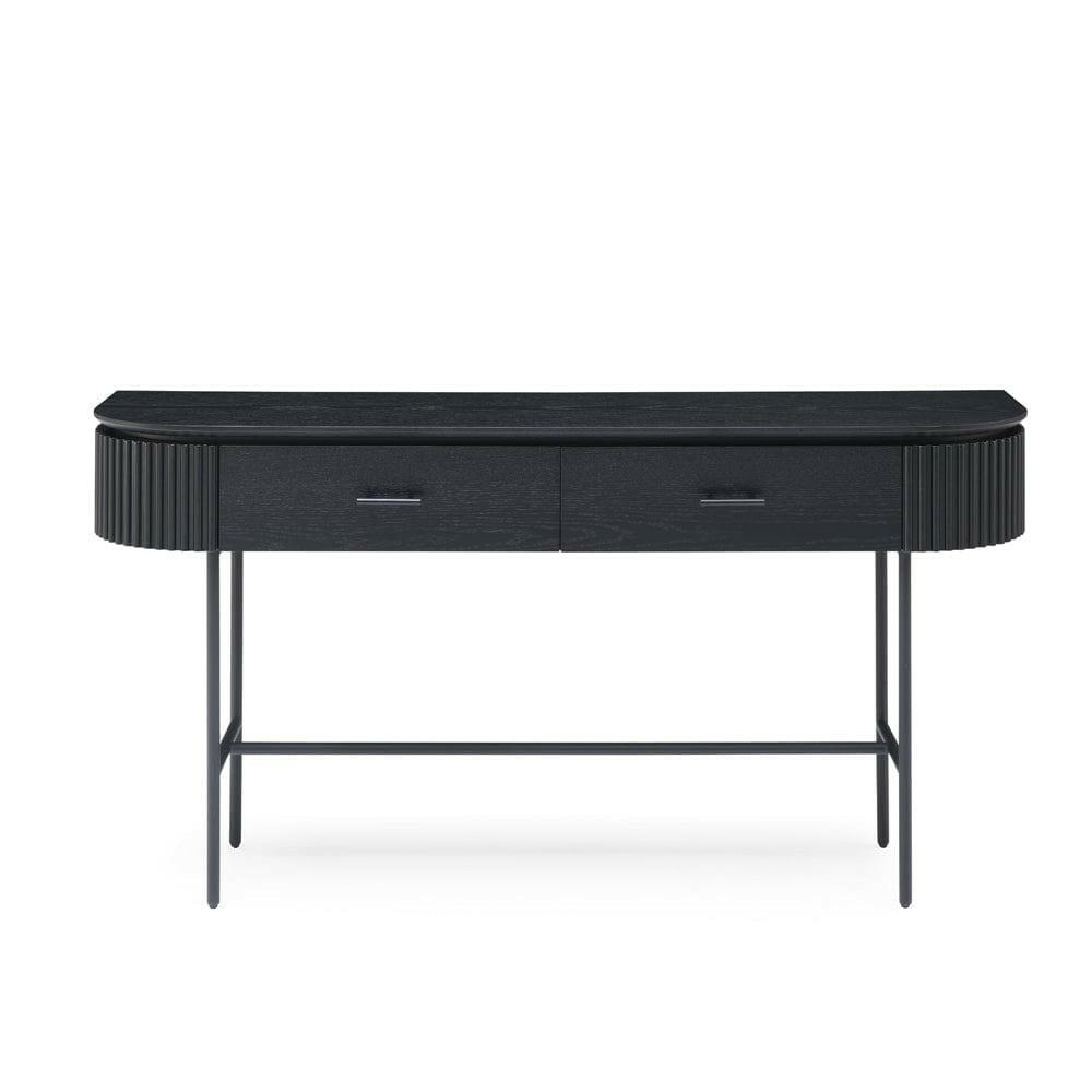 Lantine Console - Black Oak & Matte Black Hardware