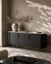 Lantine Marble Buffet - Black Oak