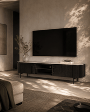 Lantine Marble TV Unit - Black Oak