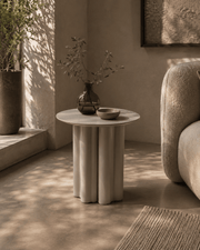 Moon Side Table - Matte Beige