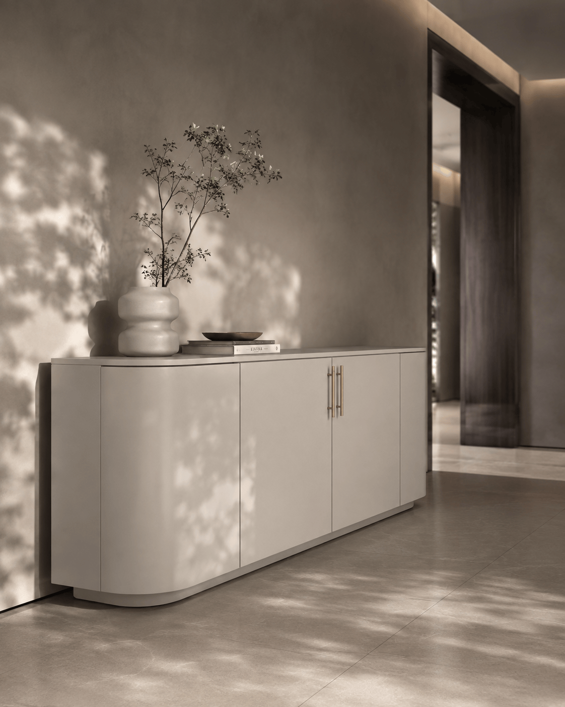 Oakura Buffet - Matte Beige
