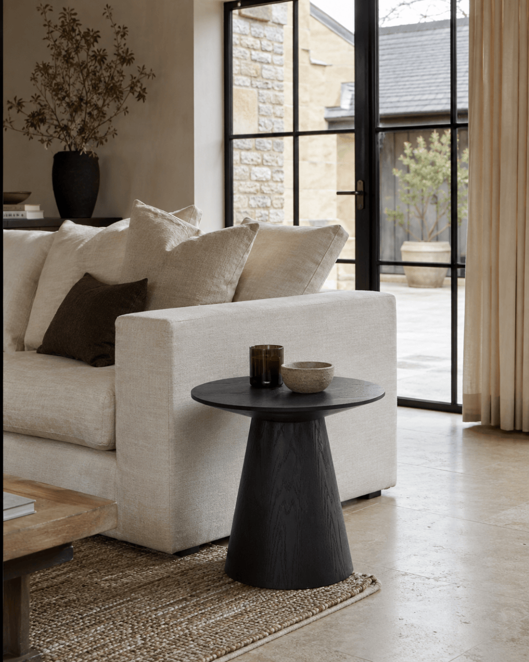 Tavamo Side Table - Black Oak