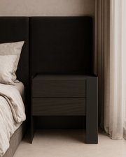 Tunica Bedside Table - Black Oak - Pair