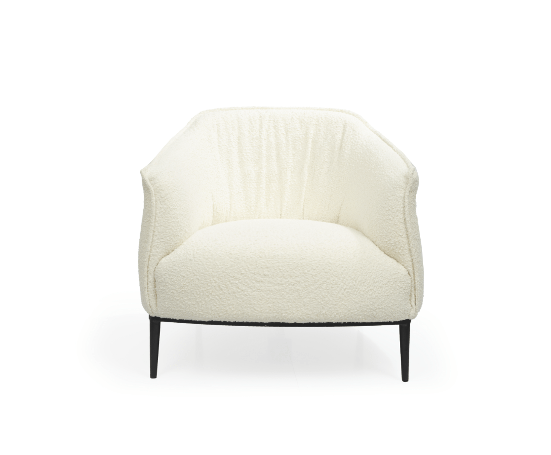 Tommy Franks Tyrone Lounge Chair - Chex Bouclé Polar