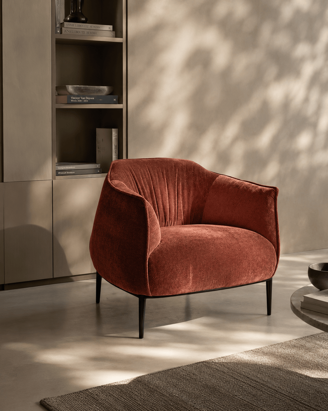 Tyrone Lounge Chair - Rust