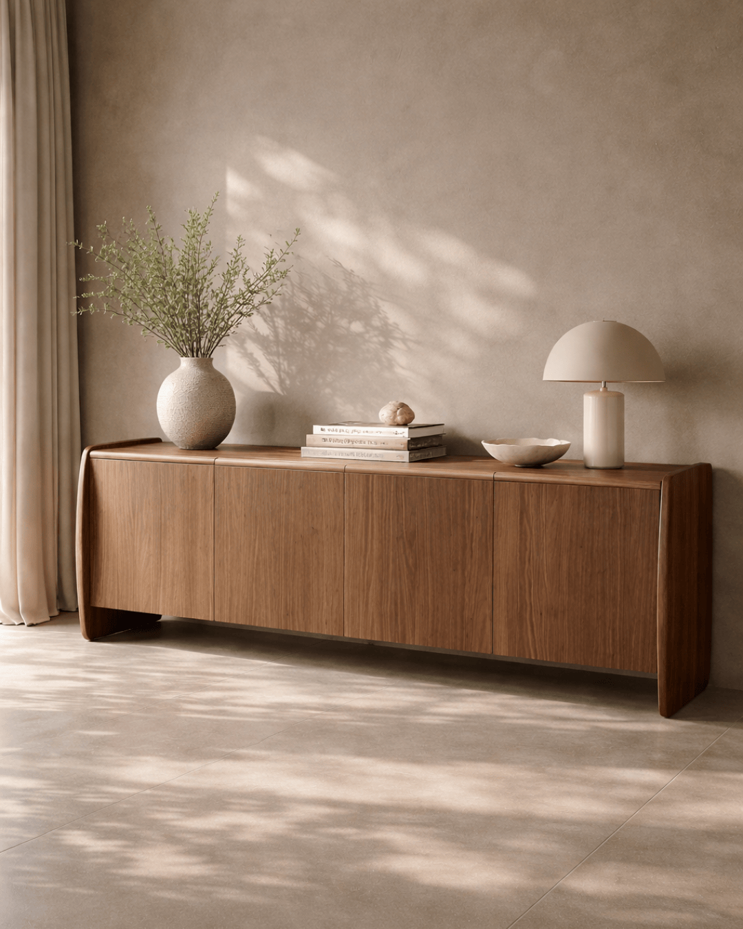 Underline Buffet - Light Walnut - 4 Door