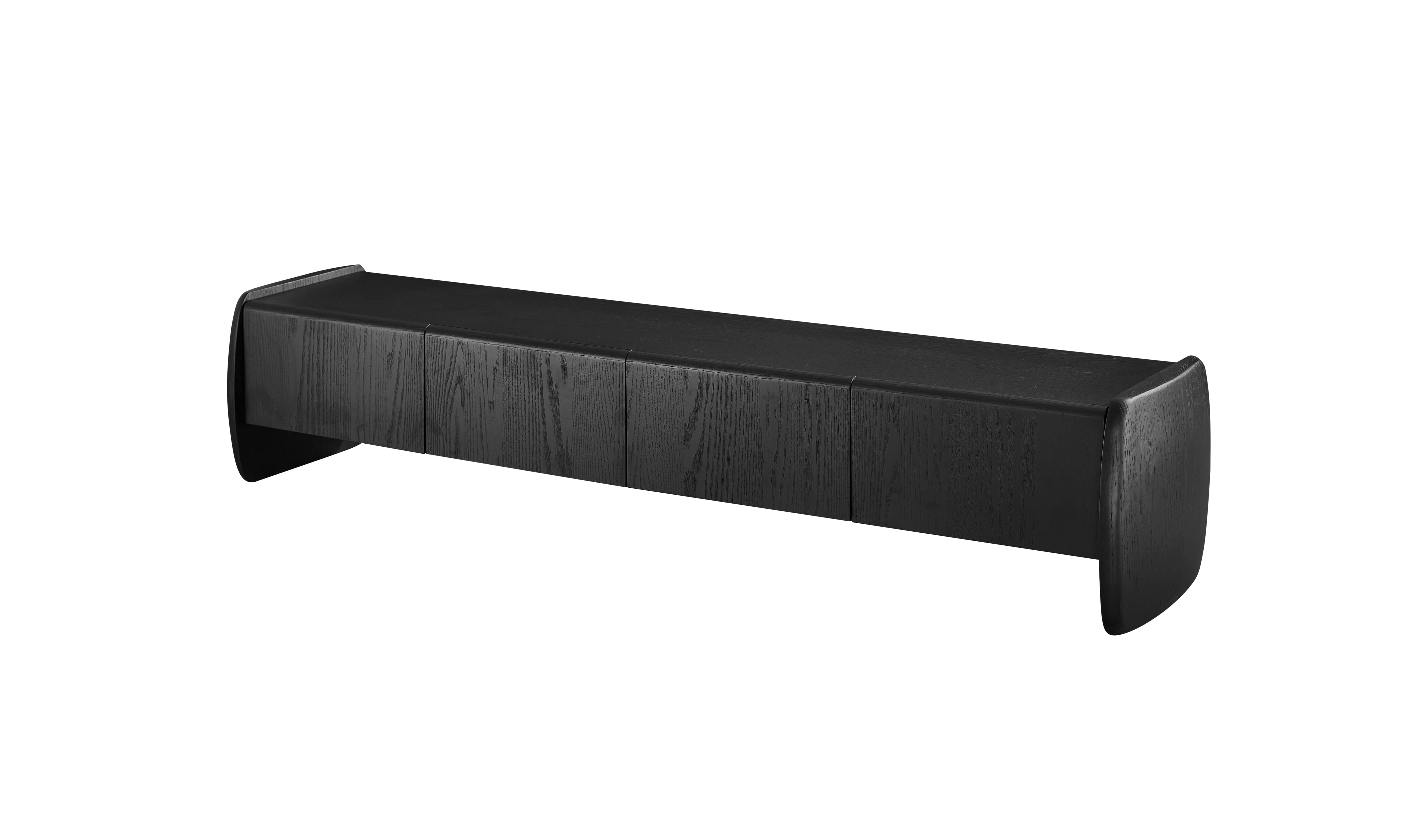 Underline Tv Unit - Black Oak
