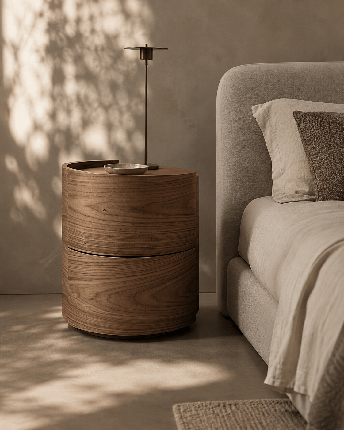 Dexter Bedside Table - Walnut - Pair