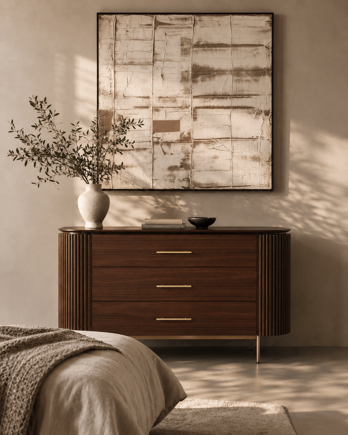 Lantine 3 Drawer Dresser - Dark Walnut