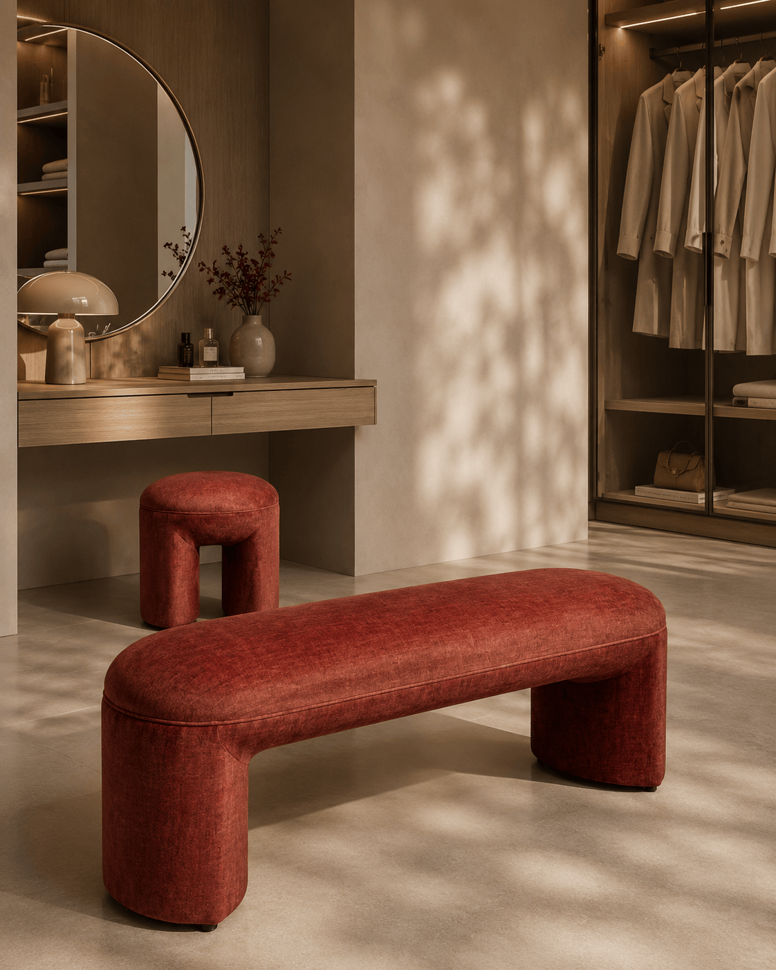 Roxton Stool - Coral