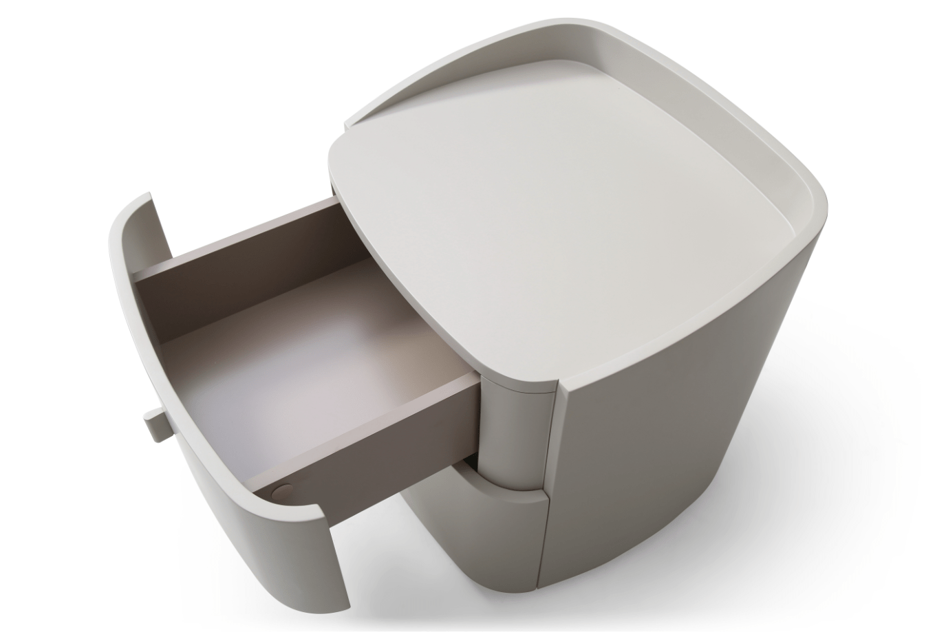 Tommy Franks - Vertu Bedside Table - Matte Beige