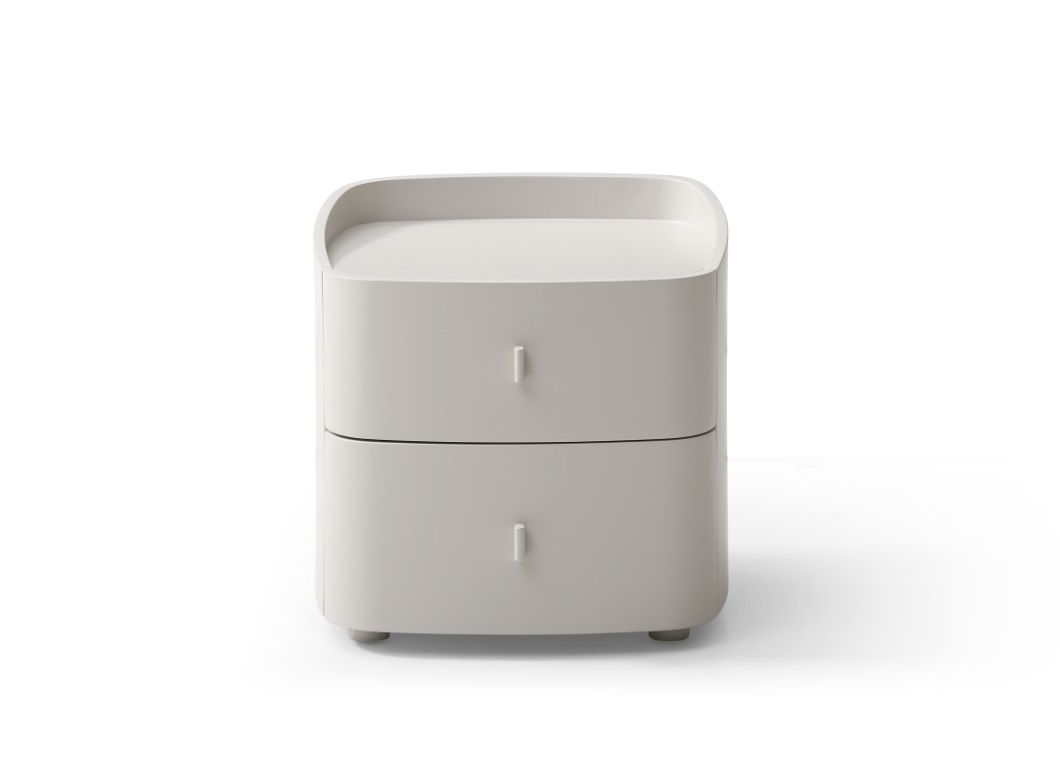 Tommy Franks - Vertu Bedside Table - Matte Beige