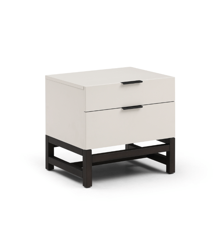 Webb Bedside Table - Matte Beige