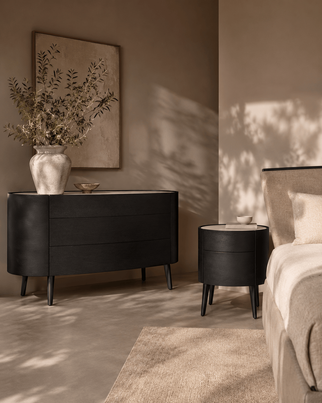 Weston Bedside Table - Black